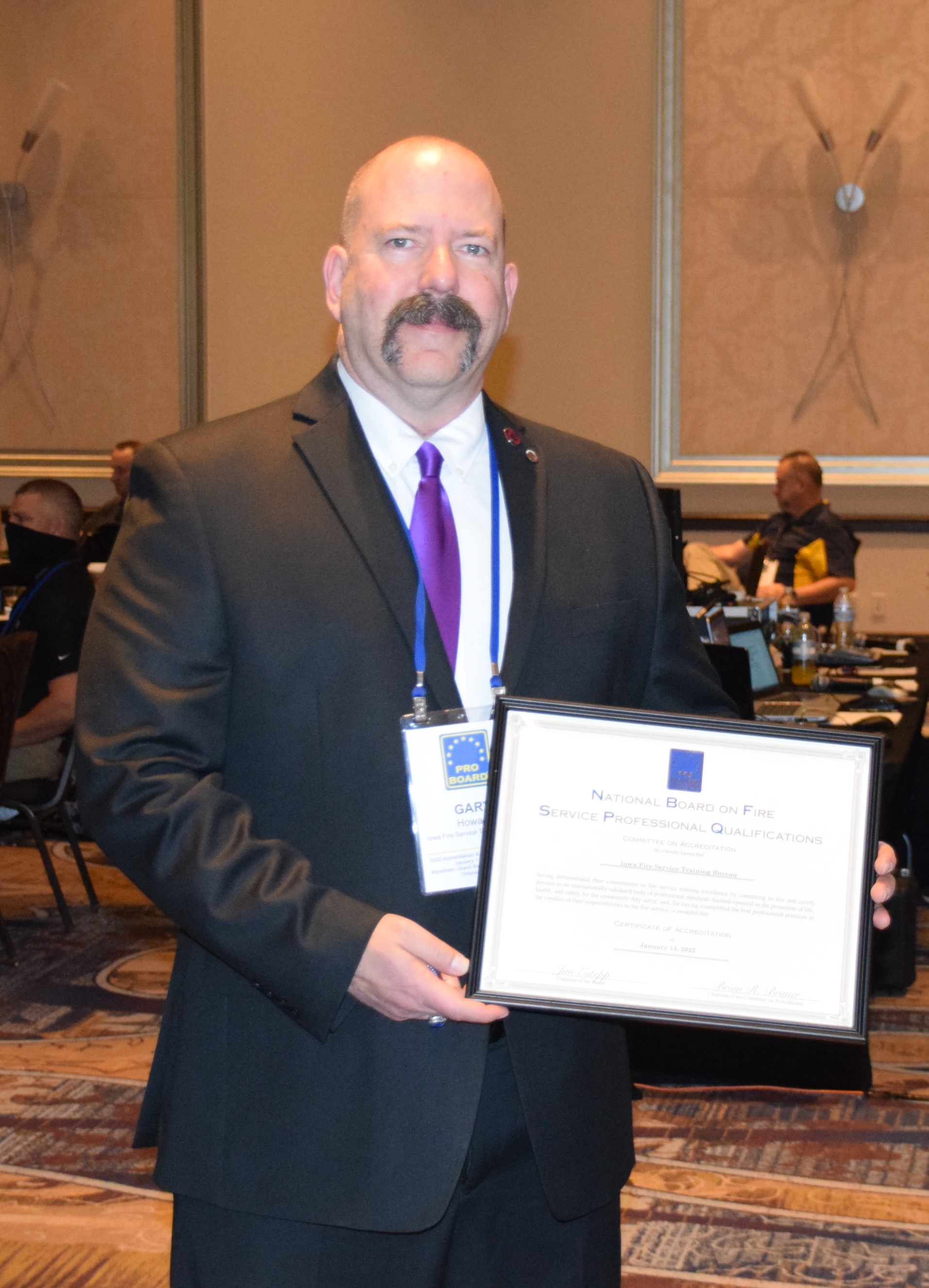 The Bureau of Fire Services Training is accredited by the National Fire